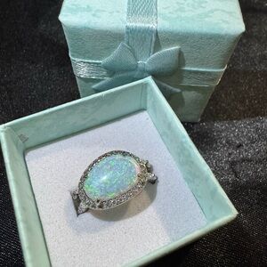 Dazzling Silver Opal Ring